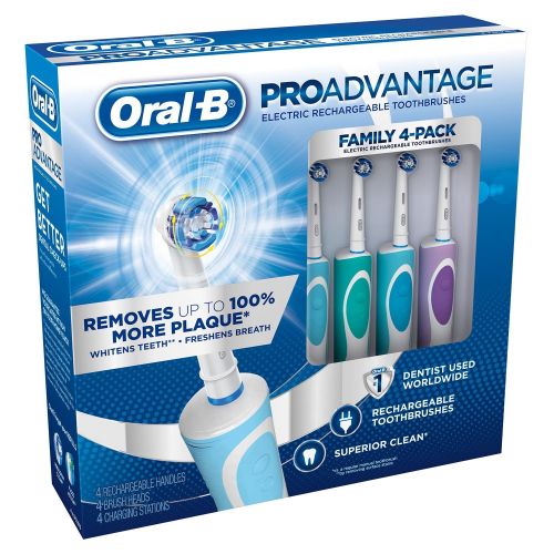  Oral-B Vitality PROAdvantage Electric Rechargeable Toothbrushes, 4-Pack