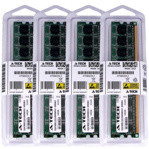  A-TECH 4GB KIT (4 x 1GB) HP Compaq Media Center m7167c m7170n m7177c m7183c m7210.uk m7240.uk m7246n m7250.uk m7250n m7257c m7260.uk m7260n DIMM DDR2 NON-ECC PC2-5300 667MHz RAM Me