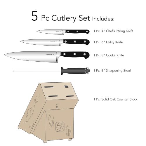  Tramontina Professional Series Gourmet 5 Piece Cutlery Set