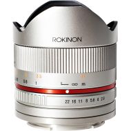 Rokinon RK8MS-FX 8mm F2.8 Series 2 Fisheye Fixed Lens for Fujifilm X-Mount Cameras, Silver