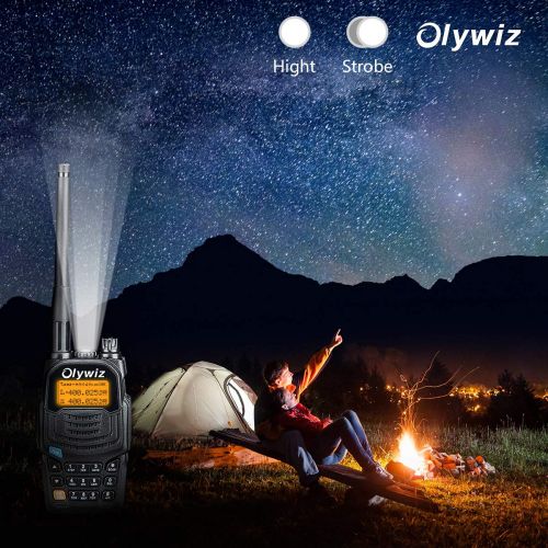  Wotetaike Olywiz Walkie Talkies Olywiz UV6S Two Way Radio Dual Band 5W Long Range 2000mAh Rechargeable Battery VHFUHF 136-174406-470MHz VOX Flashlight Portable Ham Radio for Outdoor 2 Pack