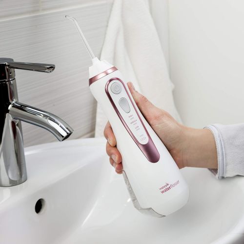  Waterpik Cordless Water Flosser Rechargeable Portable Oral Irrigator For Travel And Home  Cordless Advanced, WP-569 Rose Gold