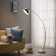 Versanora VN-L00024 Versa Nora-Arco 63 Metal Arc Floor Reading Lamp with Downlight Shade-Chrome Finish | Curved. Adjustable Neck | Contemporary Design for All Living Rooms and Bedr