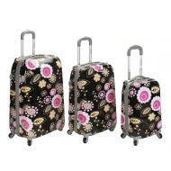Rockland Luggage Vision Polycarbonate 3 Piece Luggage Set, Love, One Size