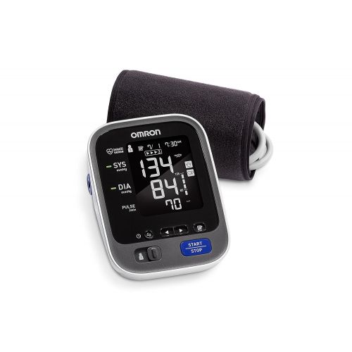  Omron 10 Series Wireless Bluetooth Upper Arm Blood Pressure Monitor with Two User Mode (200 Reading Memory) - Compatible with Alexa
