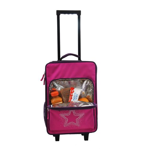  Obersee Kids Travel Suitcase, Rolling Luggage Piece, Light and Easy to Pull (Rhinestone Star)