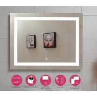 GS MIRROR 36X28 Inch LED Lighted Bathroom Mirror with Dimmable Touch Switch (GS099D-3628N) (36X28 inch New)