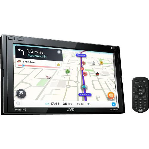  JVC KW-M845BW Digital Receiver Compatible with Wireless Android Auto, Apple CarPlay + Rear Camera & Steering Interface