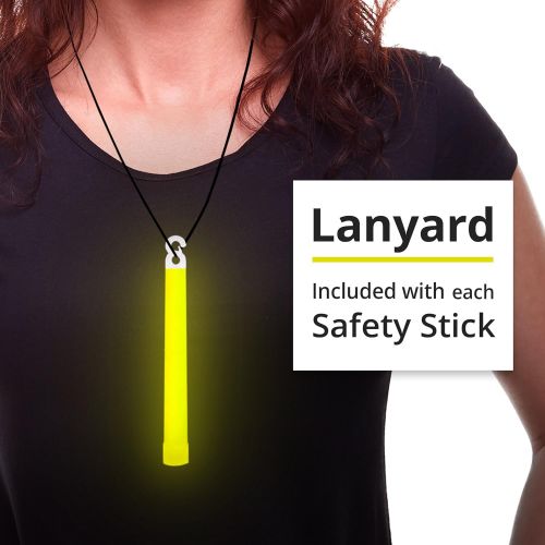  Be Ready Yellow Glow Sticks - Industrial Grade 12 Hour Illumination Emergency Safety Chemical Light Glow Sticks
