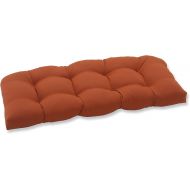 Outdoor swing Pillow Perfect Outdoor Cinnabar Wicker Loveseat Cushion, Burnt Orange