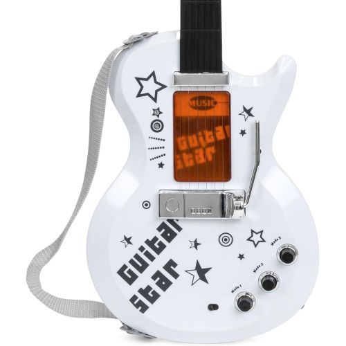  [아마존베스트]Best Choice Products Kids Electric Guitar Play Set with Whammy Bar, Microphone, Amp, AUX, White
