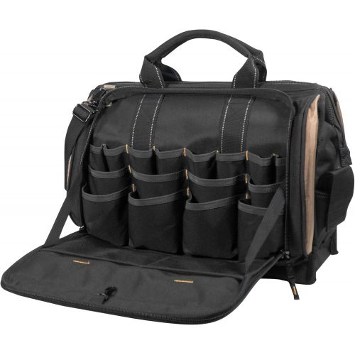  Custom Leathercraft Custom LeatherCraft 1539 Multi-Compartment 50 Pocket Tool Bag