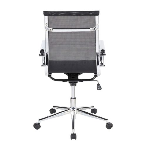  Mirage Contemporary Office Chair in Chrome and Black by LumiSource