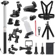 Skyreat Expansion Accessories Kit for DJI Osmo Pocket Handheld Camera Mounts Chest Strap Bike Car Backpack Clip Mount Tripod Holder for Osmo Pocket