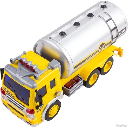  [아마존 핫딜] WolVol Friction Powered Oil Tanker Truck Toy with Lights and Sounds for Kids