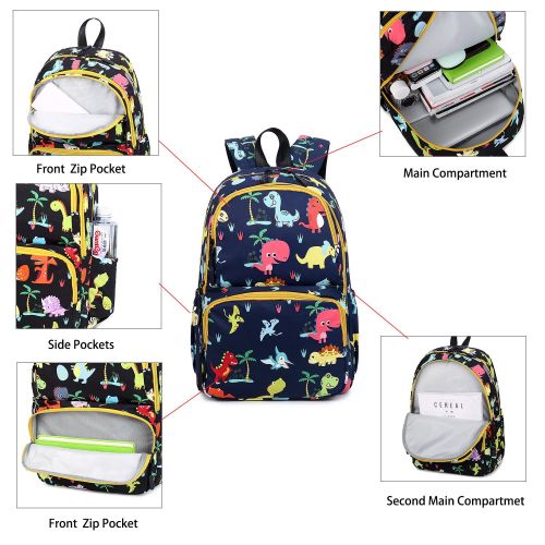  Abshoo Cute Lightweight Kids Dinosaurs Backpacks For School Boys Bookbag (Black)