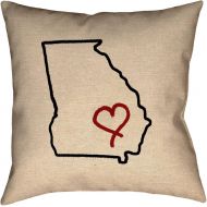ArtVerse Katelyn Smith Georgia Love 26 x 26 Pillow-Poly Twill Double Sided Print with Concealed Zipper & Insert