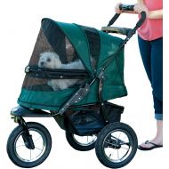 Pet Gear No-Zip Jogger Pet Stroller for CatsDogs, Zipperless Entry, Easy One-Hand Fold, Air Tires, Cup Holder + Storage Basket