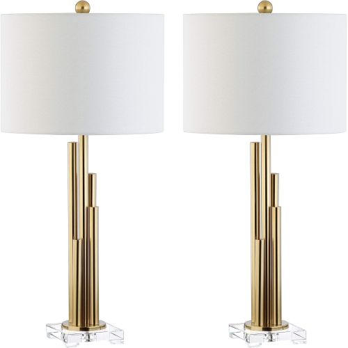  Safavieh TBL4060A-SET2 Lighting Collection Hopper Brass Gold Table Lamp