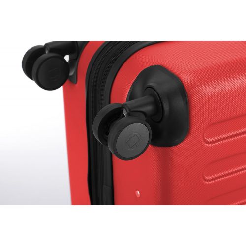 상세설명참조 HAUPTSTADTKOFFER Luggage Sets Alex UP Hard Shell Luggage with Spinner Wheels 3 Piece Suitcase TSA Red
