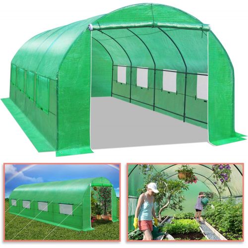  BenefitUSA GH052 Larger Hot Green House 20X10X7 Walk in Outdoor Plant Gardening Greenhouse