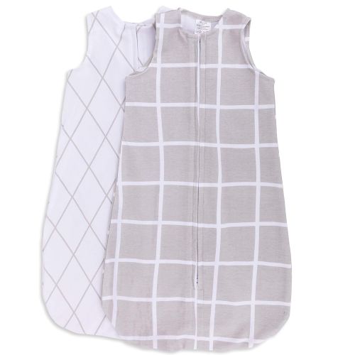  Elys & Co 100% Cotton Wearable Blanket Baby Sleep Bag Grey 2 Pack