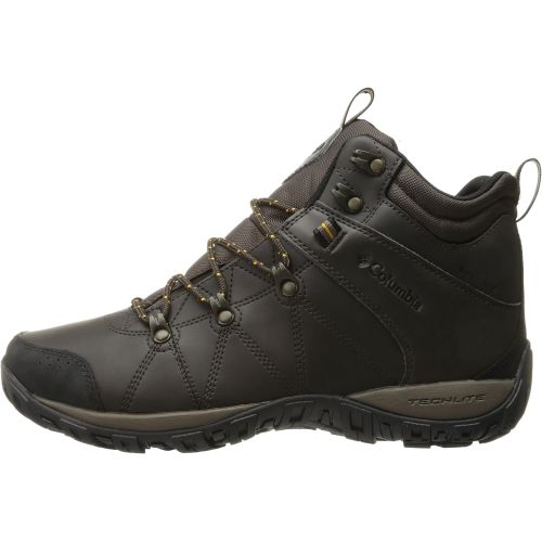 컬럼비아 Columbia Mens Peakfreak Venture Mid Omni-Heat Waterproof Wide-W Hiking Boots, Cordovan/Caramel, 10 B US