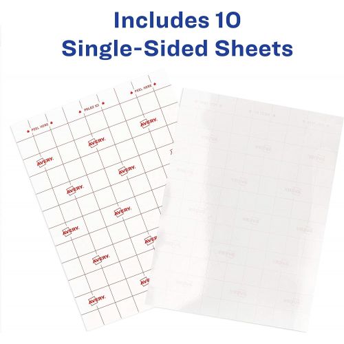 [아마존베스트]Avery Self-Adhesive Laminating Sheets, 9 x 12, Permanent Adhesive, 10 Clear Laminating Sheets (73603)