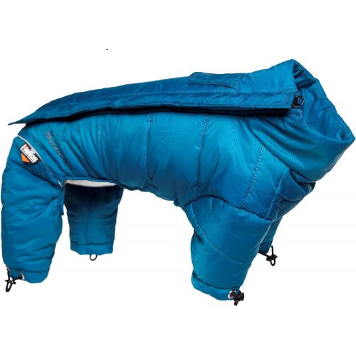  DOGHELIOS Thunder-Crackle Full-Body Bodied Waded-Plush Adjustable and 3M Reflective Pet Dog Jacket Coat w/ Blackshark Technology, Large, Blue Wave