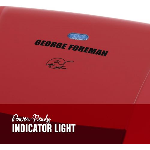  George Foreman Grillls George Foreman 5-Serving Grill with Removable Plates, Red, GRP0004R