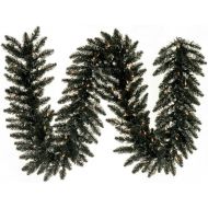Vickerman K161815 Garland with 250 Pvc Tips & 100 Dura Lit Lights on Wire, 9 X 14 , ClearBlack