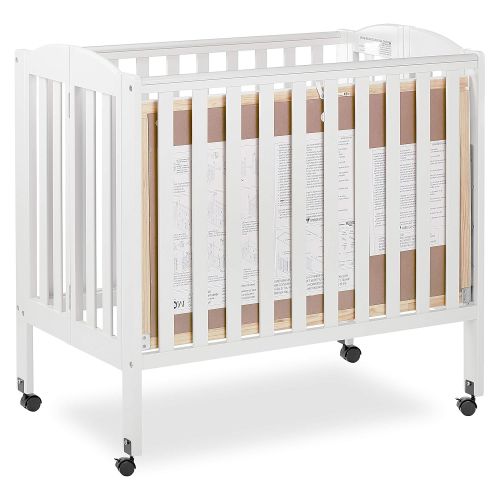  Dream On Me 3 in 1 Portable Folding Stationary Side Crib, White