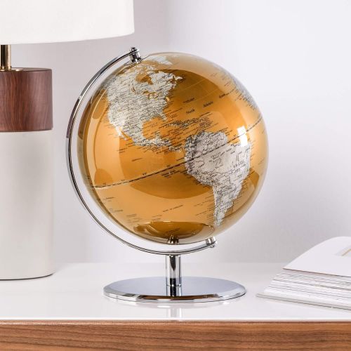  Torre & Tagus Latitude World Globe, Silver
