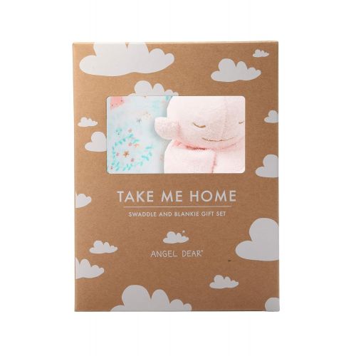  Angel Dear Swaddle and Blankie Gift Set, Jellyfish with Pink Whale