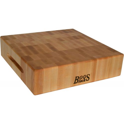  John Boos Block CCB183-S Classic Reversible Maple Wood End Grain Chopping Block, 18 Inches x 18 Inches x by 3 Inches