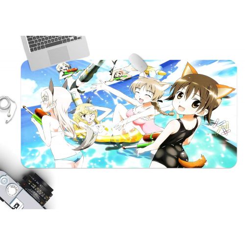  3D Strike Witches 619 Japan Anime Game Non-Slip Office Desk Mouse Mat Game AJ WALLPAPER US Angelia (W120cmxH60cm(47x24))