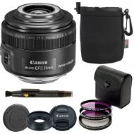 Canon 35mm f2.8 Macro is STM Lens with Ritz Gear Small Protective Pouch, 49mm 3 Pc. Digital Filter Set and TD Lens Cleaning Pen Accessory Bundle