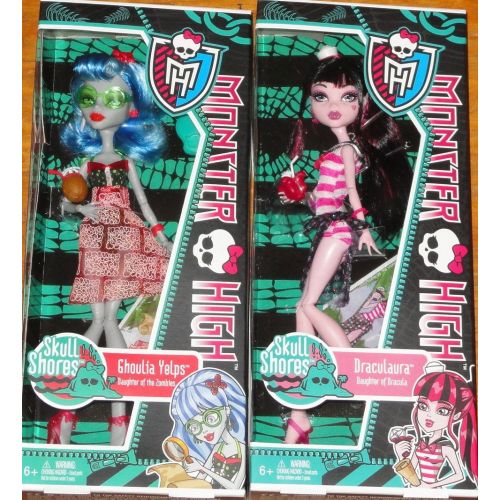 마텔 Mattel Monster High Skull Shores Draculaura and Ghoula Yelps Dolls