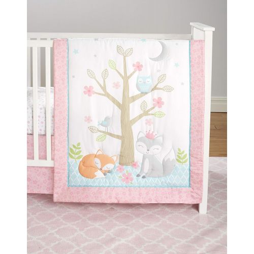  Cuddletime Enchanted Forest 5-Piece Bedding Set, Pink
