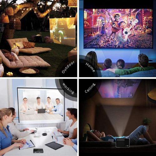  Mini Projector WOWOTO A5 Pro New Upgraded 50% Brighter Portable DLP Video Projector 150 Home Theater Projectors with Android 5.1 BT4.0 Support WiFi Wireless Screen Share 1080P HDMI