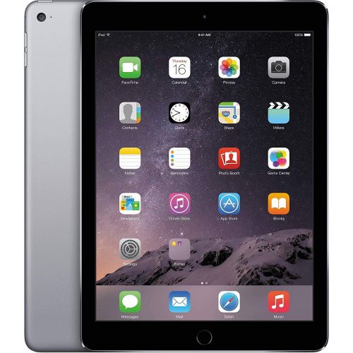 애플 Apple iPad Air 2 9.7 64GB Cellular Unlocked + WiFi Tablet - Space Gray  Black - MH2M2LLAUS-cr (Refurbished)
