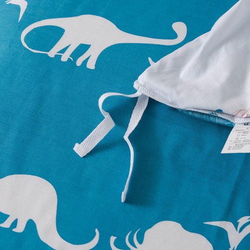  Lausonhouse Cotton Sheet Set,100% Cotton Dinosaur Print Sheet Set for Kids Bedding - Full