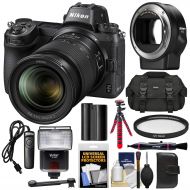 Nikon Z6 Mirrorless Digital Camera & 24-70mm f4 S Lens with Adapter + Case + Flash + Battery + Charger + Tripod + Kit