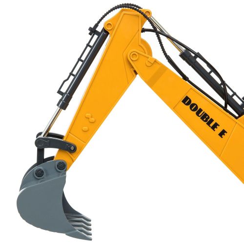  BEST CHOICE PRODUCTS Best Choice Products 116 Scale 17-Channel Rechargeable RC Excavator Construction Truck w Shovel, Drill, Grasp - Yellow
