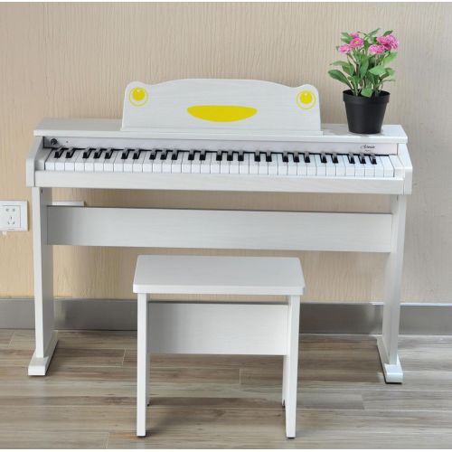  Artesia FUN-1 61-Key Childrens Digital Piano with Bench and Headphones - White
