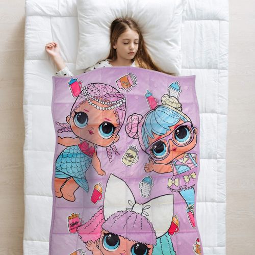  Franco Bedding Super Soft Plush Kids Weighted Blanket, 30 x 42” 3.5lbs Ages 4+, L.O.L Surprise