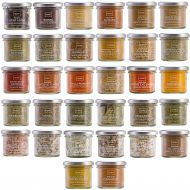 NOMU Cooks Collection Variety Set of 32 Herbs, Spices, Chilis, Salts and Seasoning Blends | Premium...