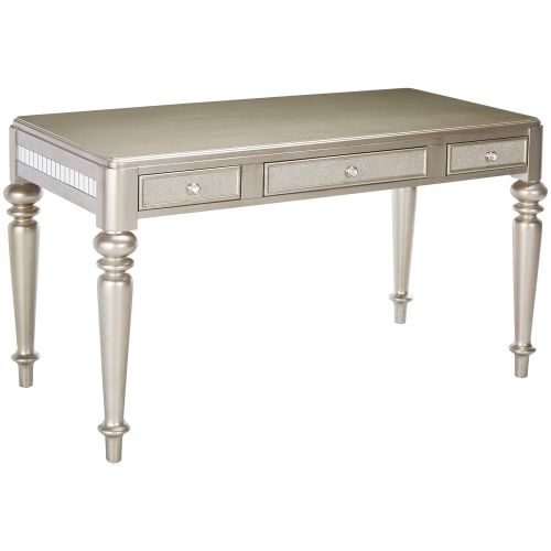  Coaster Home Furnishings Bling Game Writing Desk with Drawer Fronts Metallic Platinum