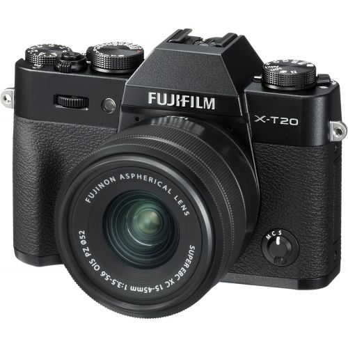 후지필름 Fujifilm X-T20 Mirrorless Digital Camera wXC15-45mmF3.5-5.6 OIS PZ Lens - Black