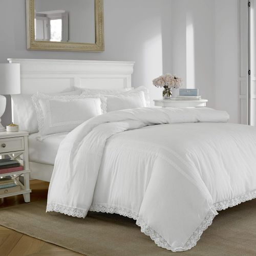  Laura Ashley Annabella Comforter Set, FullQueen, White